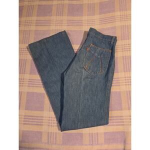 Vintage 70s Levis Orange Tab Boot Cut Jeans Flare Talon Zip 646 Hippie 28 X 31